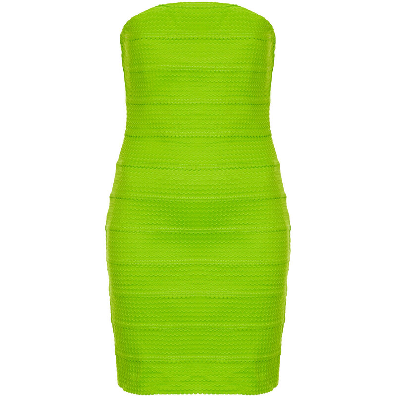 Topshop **Lime Strapless Bandage Dress by Rare