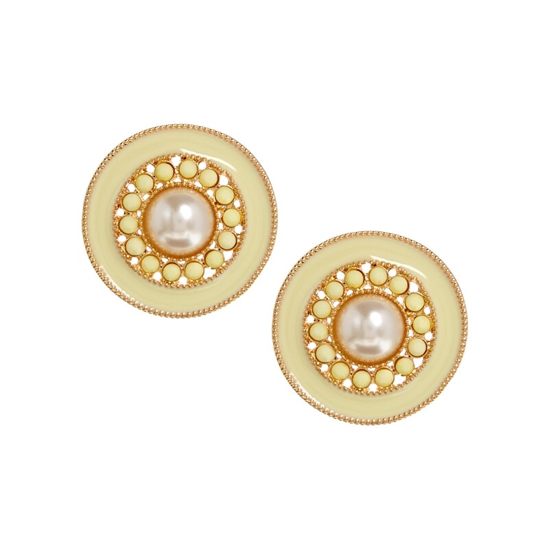 ASOS Limited Edition Faux Pearl Saucer Stud Earrings