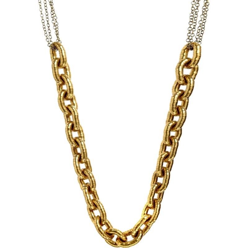 Kasturjewels Chunky Rope Chain Necklace - Gold