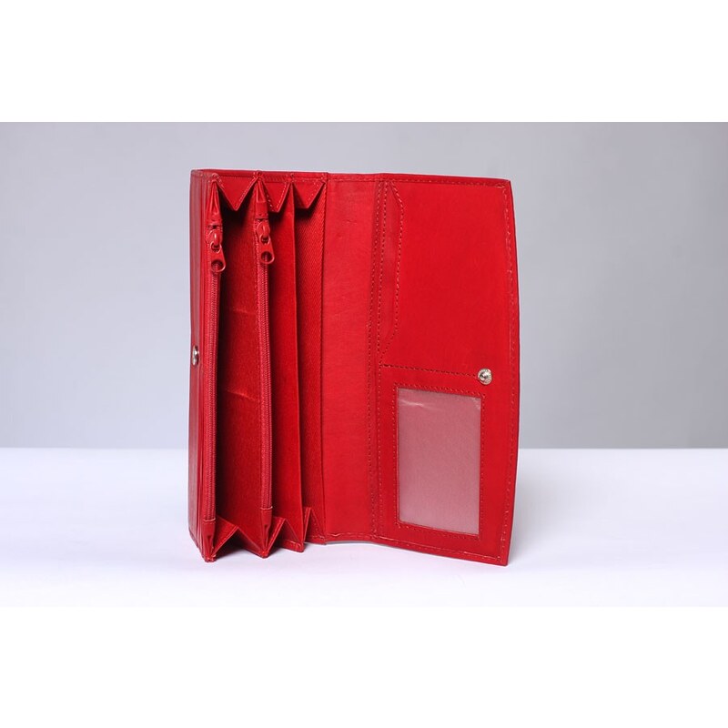 Dámská kožená peněženka Loranzo červená barva 448