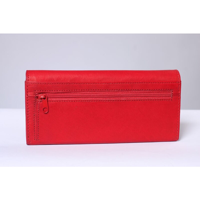 Dámská kožená peněženka Loranzo červená barva 448