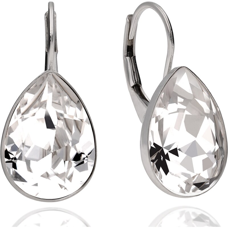 Šperky LAFIRA Style Stříbrné náušnice Pear Crystal