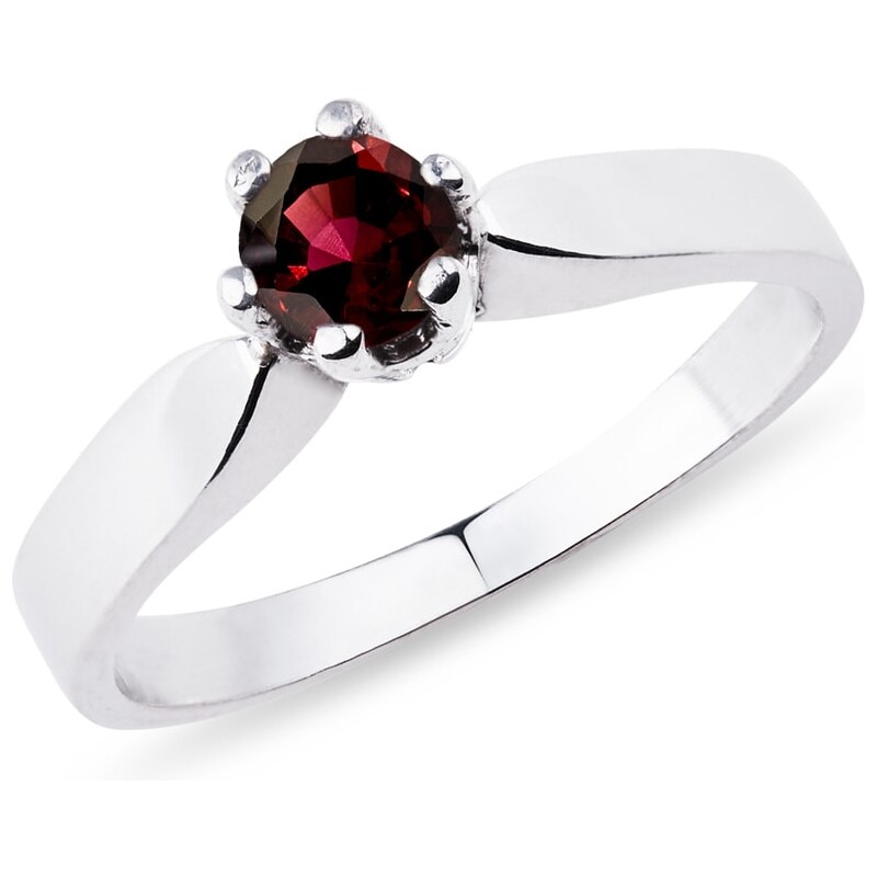 Stříbrný prsten s granátem KLENOTA kln1337