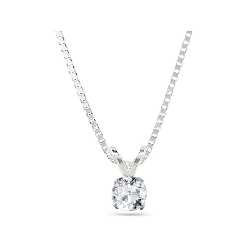 Diamantový náhrdelník z bílého zlata KLENOTA kln2472