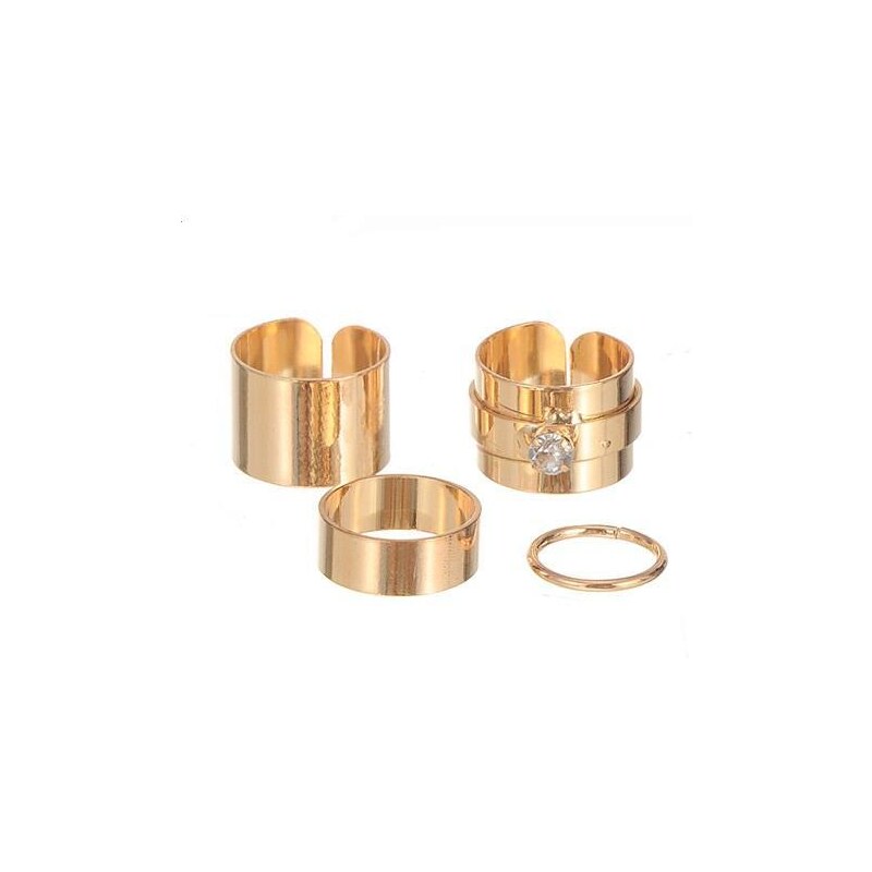 Beyou Sada prstenů Gold 4 ks zlatá