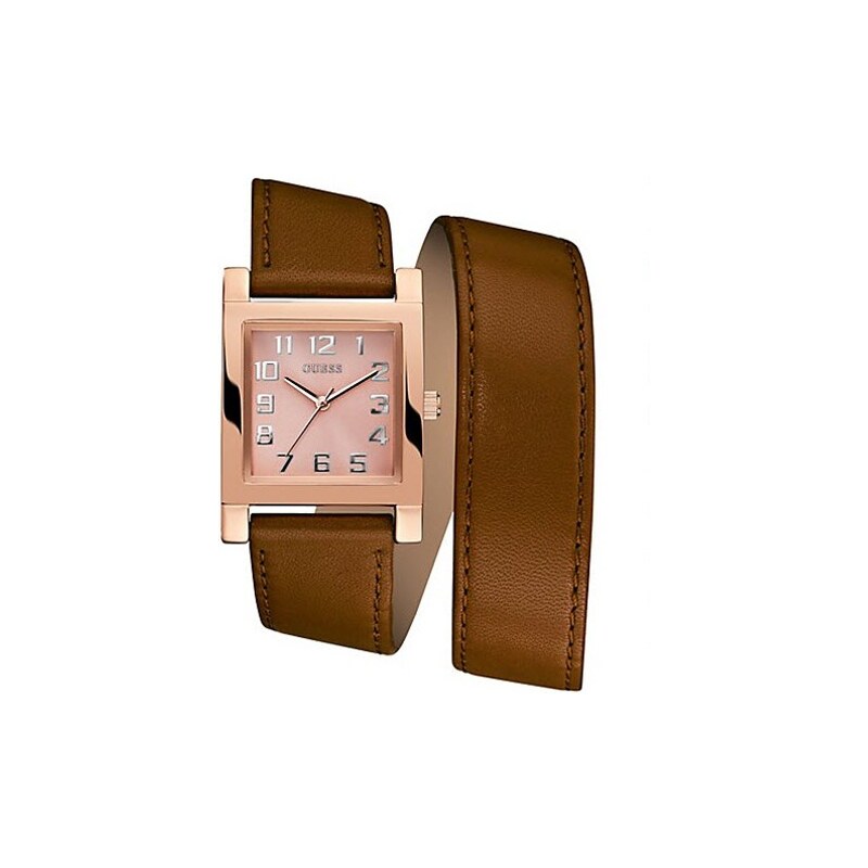 Hodinky Guess Rose Gold Tone and Cognac Enduring Chic