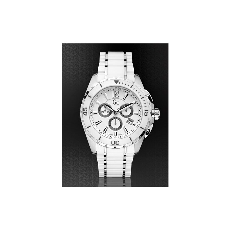 Pánské hodinky Guess GC Sport Class XXL Ceramic Timepiece bílé