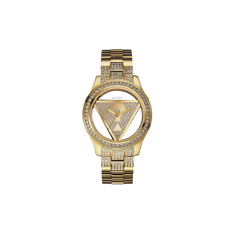 Hodinky Guess Gold-Tone Floating Iconic Triangle Watch