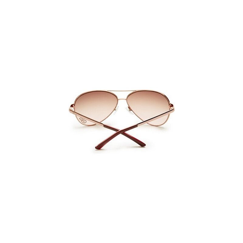 Sluneční brýle Guess Kylie Aviator Sunglasses růžovo-zlaté