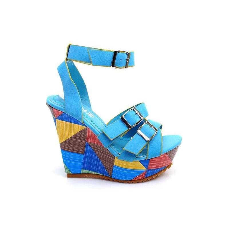 SNZ WOMAN Modré extravagantní sandále (36)