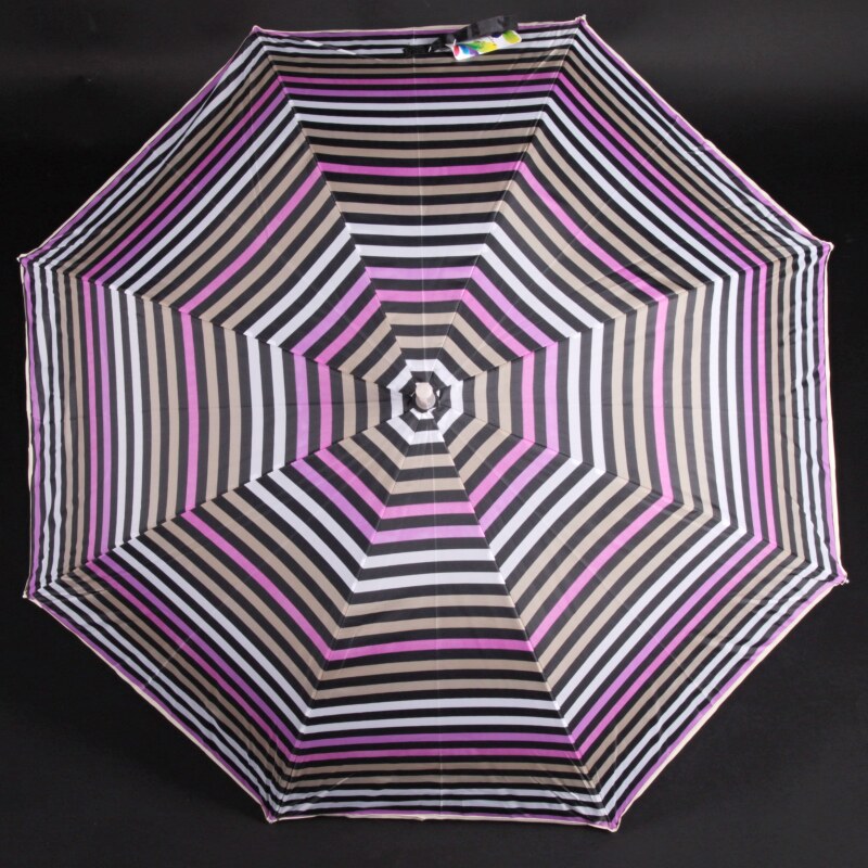 Afrodit Pruhovaný deštník Dora hnědý