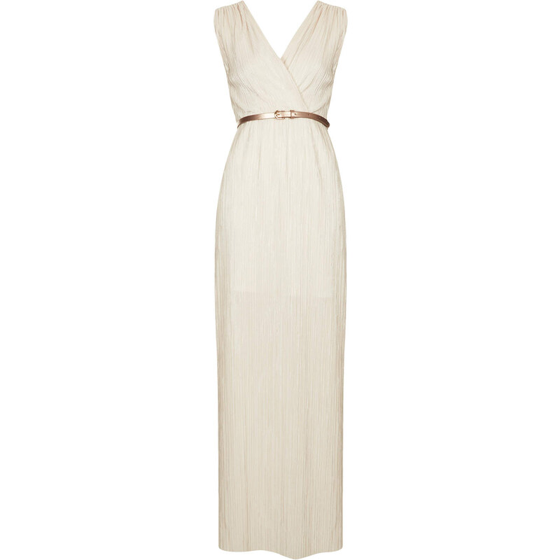 Topshop **Grecian Pleated Belted Maxi Dress by Oh My Love