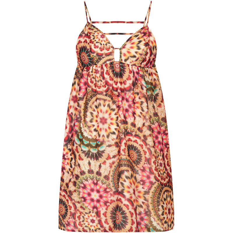 Topshop **Printed Cami Cupped Babydoll Dress by Oh My Love