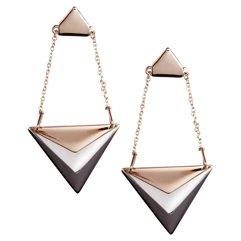 French Connection Coated Graphic Drop Earrings - Multi