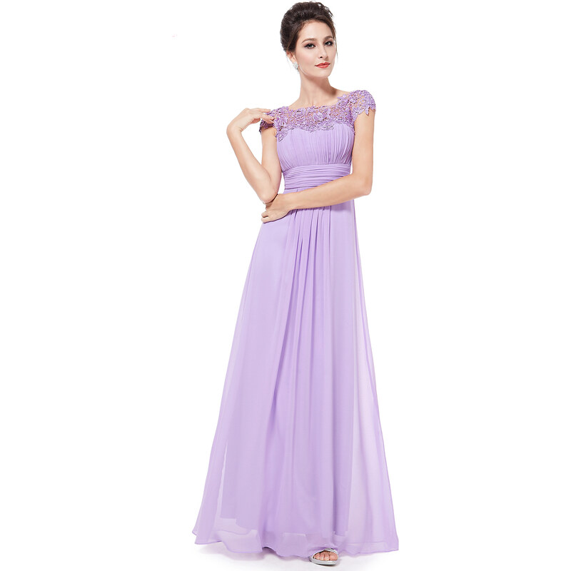 Ever-Pretty Světle fialové krajkové šaty