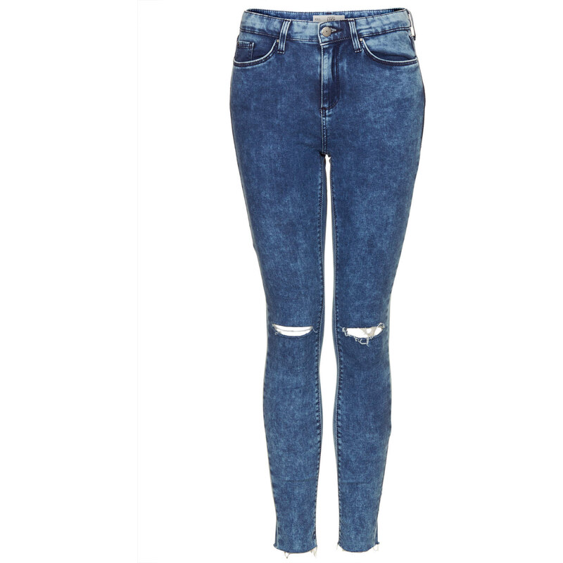 Topshop MOTO Ripped Mottle Leigh Jeans