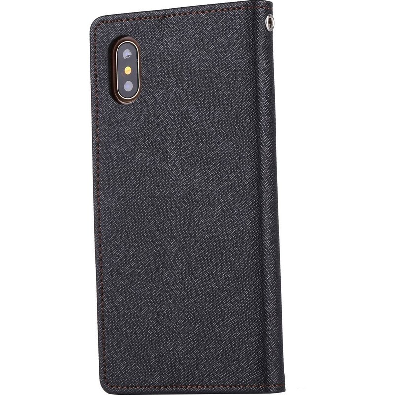 Pouzdro / kryt pro iPhone XS / X - Mercury, Fancy Diary BLACK/BROWN