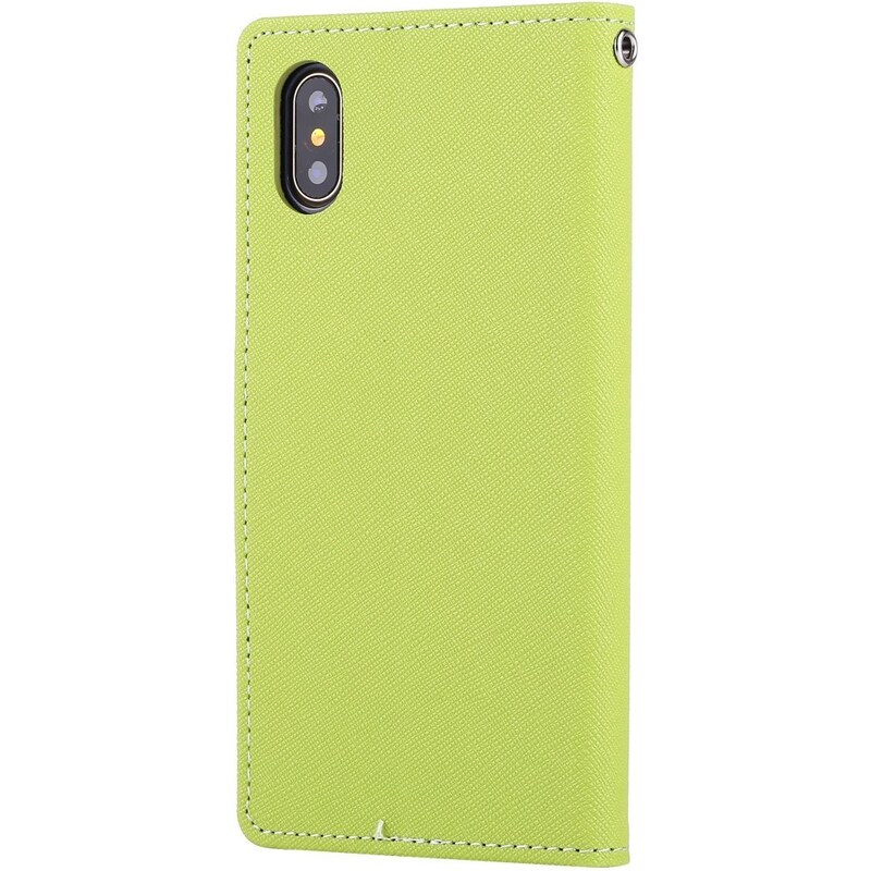 Pouzdro / kryt pro iPhone XS / X - Mercury, Fancy Diary LIME/NAVY