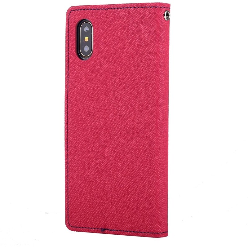 Pouzdro / kryt pro iPhone XS / X - Mercury, Fancy Diary HOTPINK/NAVY