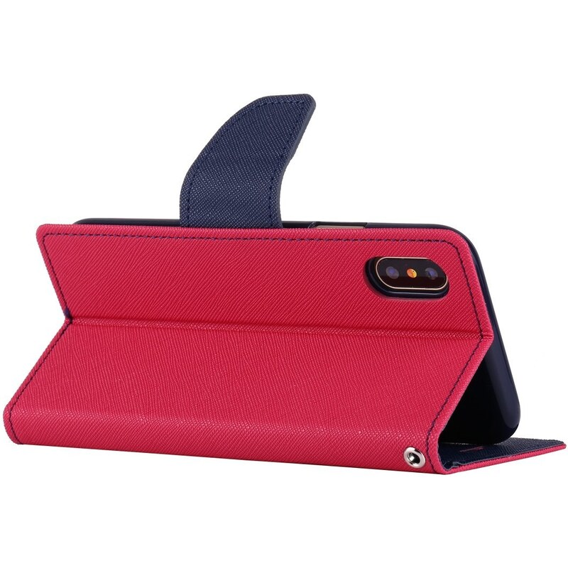 Pouzdro / kryt pro iPhone XS / X - Mercury, Fancy Diary HOTPINK/NAVY