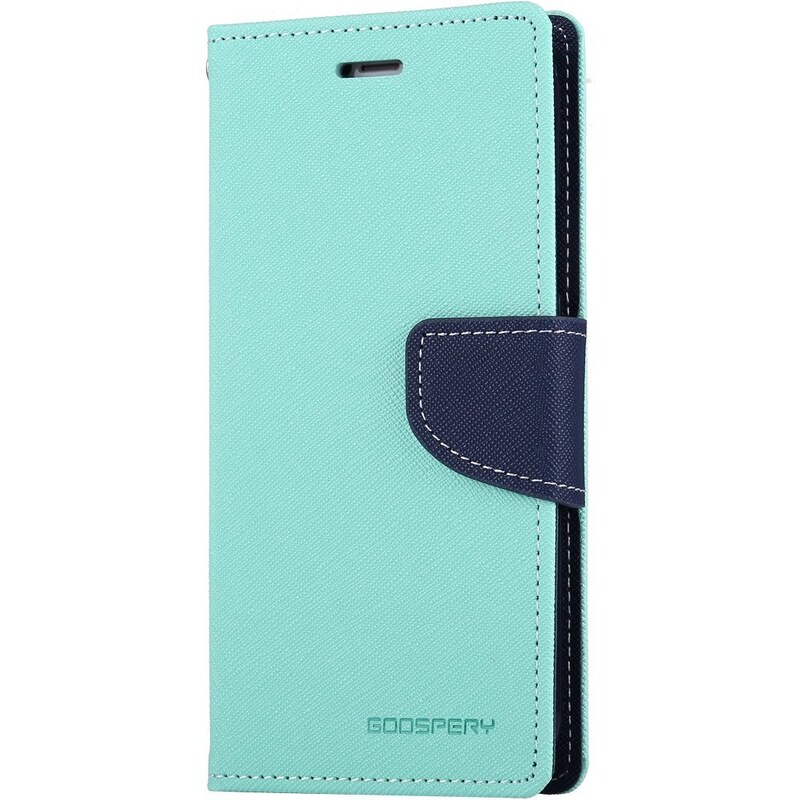 Pouzdro / kryt pro iPhone XS / X - Mercury, Fancy Diary MINT/NAVY