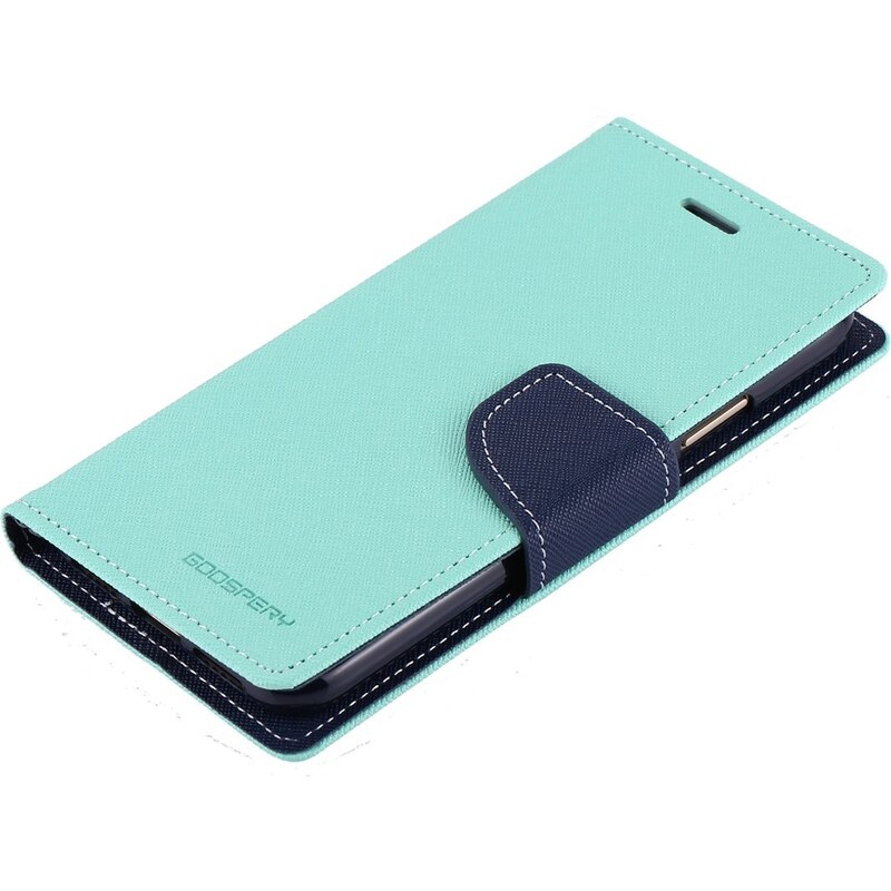 Pouzdro / kryt pro iPhone XS / X - Mercury, Fancy Diary MINT/NAVY