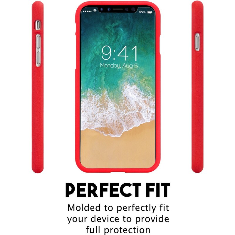Ochranný kryt pro iPhone XS / X - Mercury, Soft Feeling Red