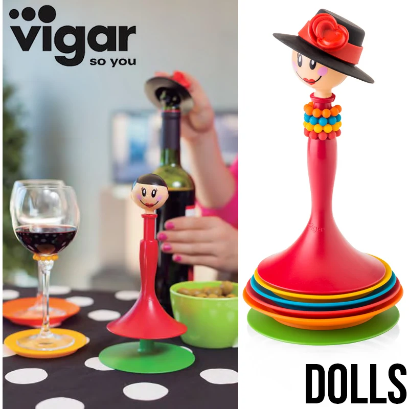 VIGAR Dolls-Spazzola per i Piatti, Acrilonitrile butadiene stirene (ABS), Rosa, 7,5 x 7,5 x 24.5 cm