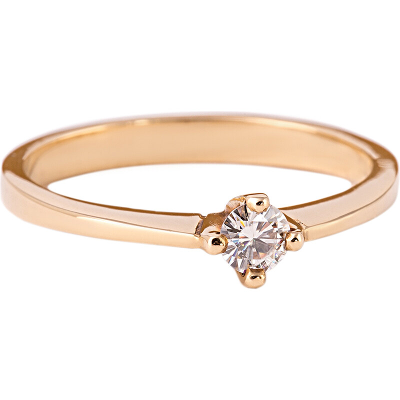 A-diamond.eu jewels Zlatý prstýnek zásnubní s briliantem Moissanite 512