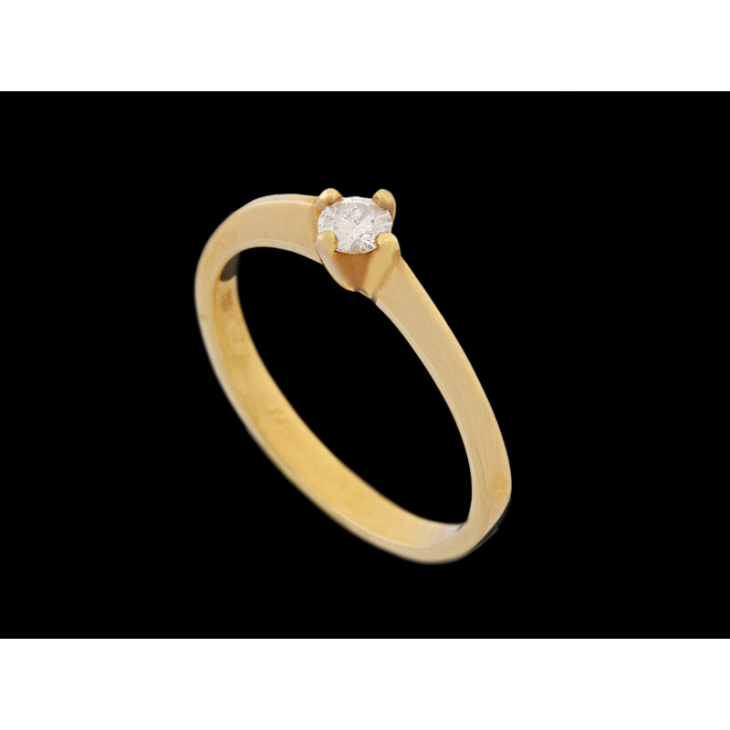 A-diamond.eu jewels Zlatý prstýnek zásnubní s briliantem Moissanite 512