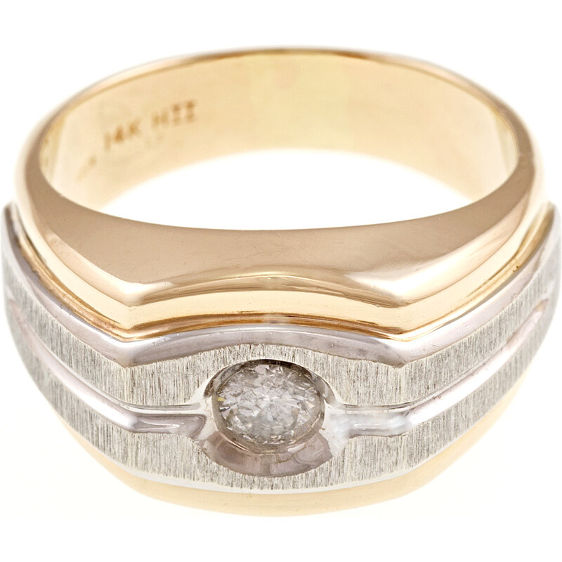 A-diamond.eu jewels Pánský zlatý prsten s přírodním diamantem