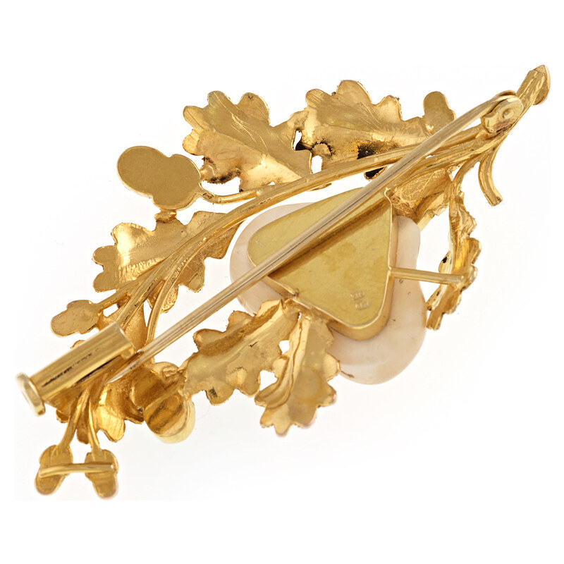 Zlatá brož - lovecký šperk