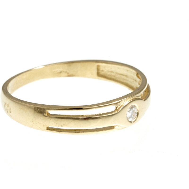 A-diamond.eu jewels Zlatý prstýnek s přírodním diamantem 2023