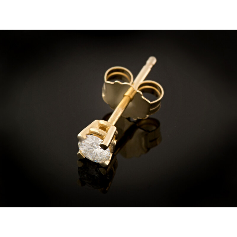 A-diamond.eu jewels Pánská pecička z bílého zlata s přírodním diamantem 2000