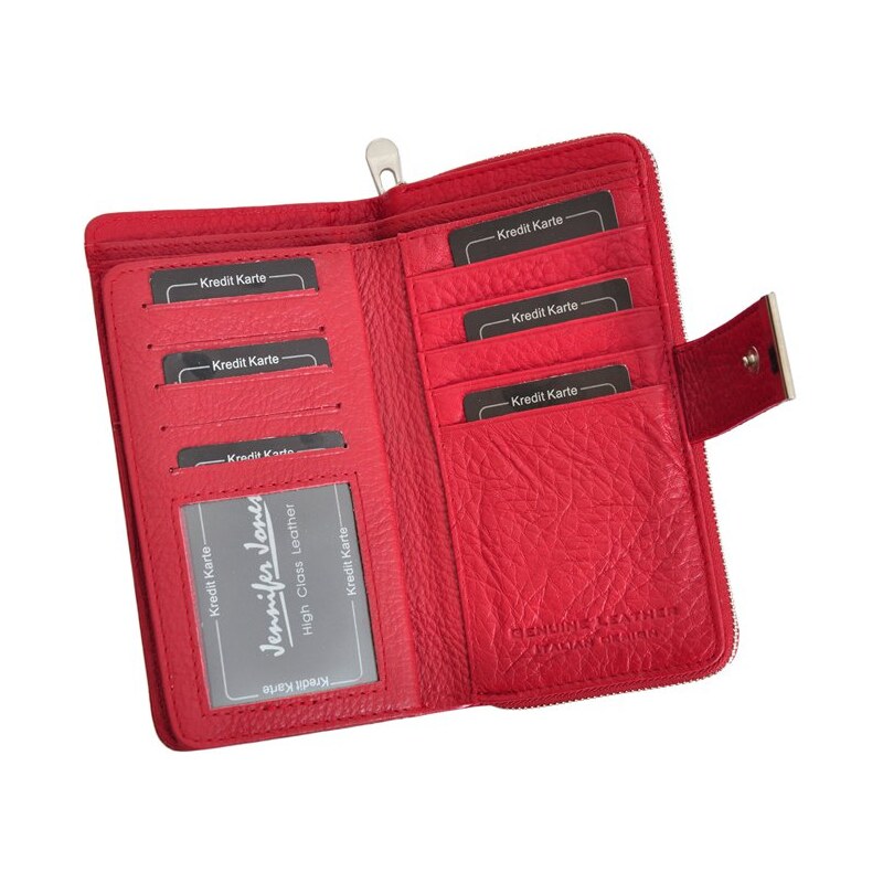 Dámská kožená peněženka Jennifer Jones 5280 červená