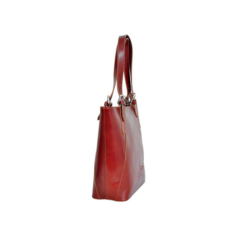 Kožená kabelka přes rameno L Artigiano 8470 červená