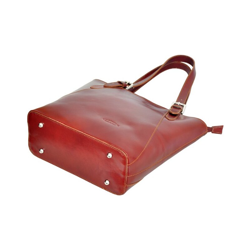 Kožená kabelka přes rameno L Artigiano 8470 červená