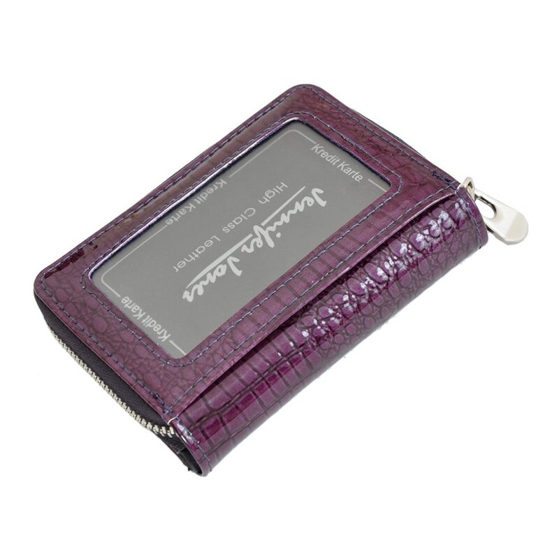 Jennifer Jones Kožená červená malá dámská peněženka RFID