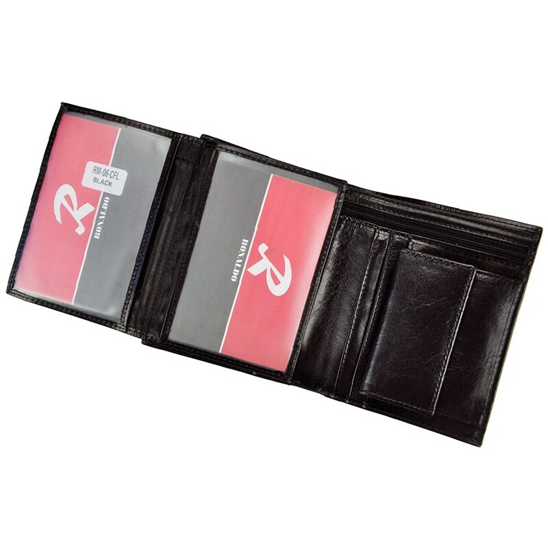 Pánská kožená peněženka Ronaldo RM-06-CFL černá