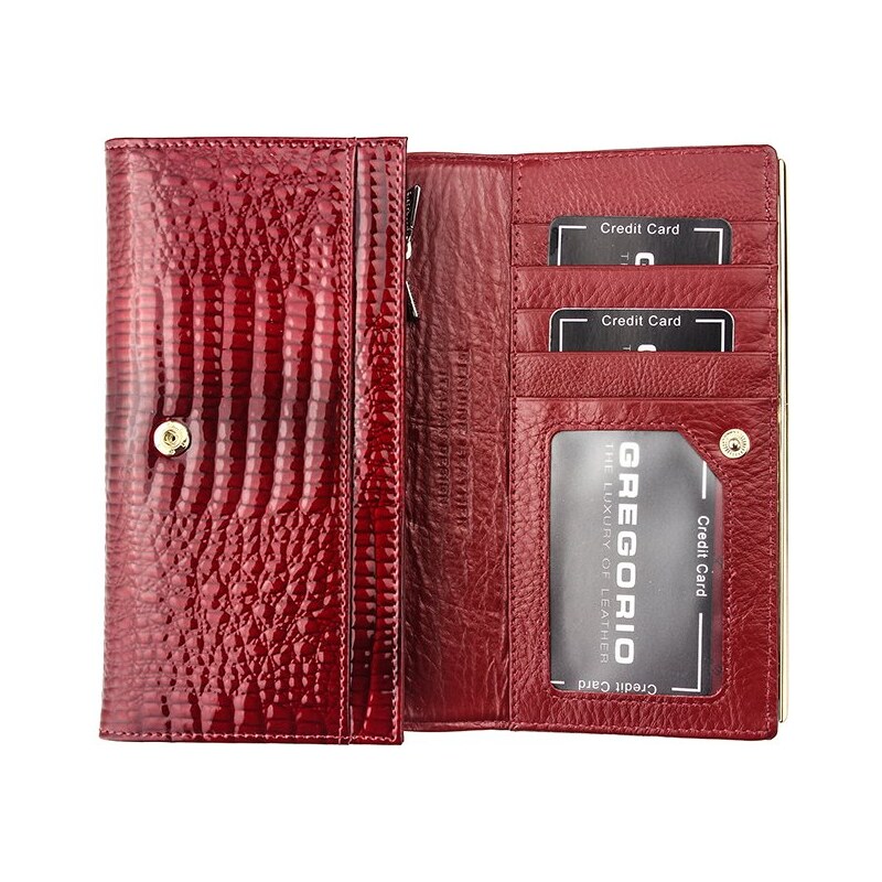 Dámská kožená peněženka Gregorio SLL-114 červená
