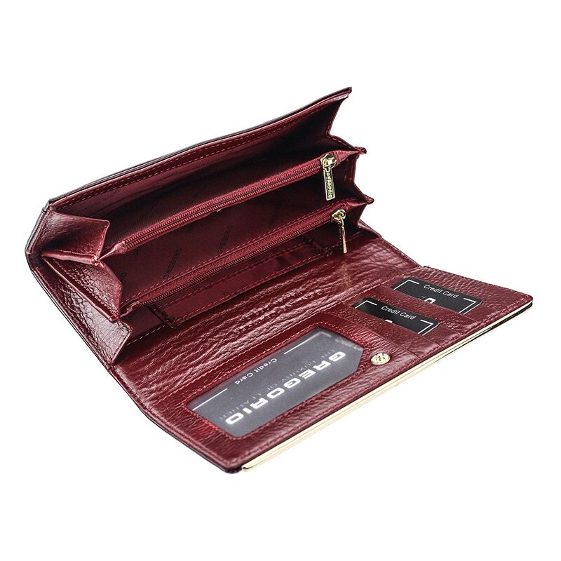 Dámská kožená peněženka Gregorio ZLL-114 červená