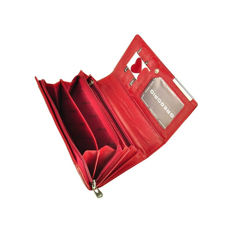 Dámská kožená peněženka Gregorio BC-106 červená