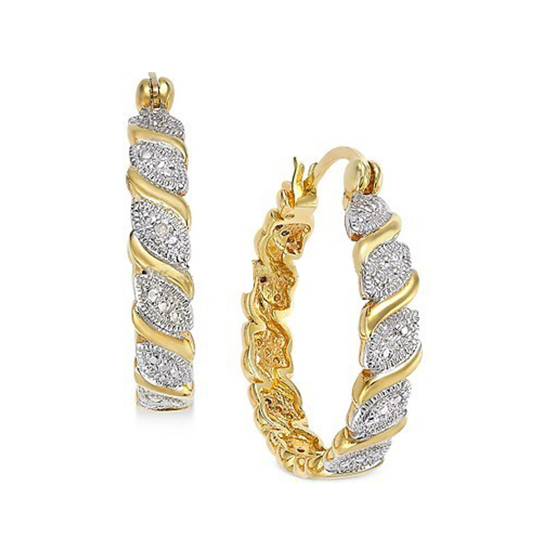 Olivie *PREMIUM* Stříbrné náušnice GOLD 1058