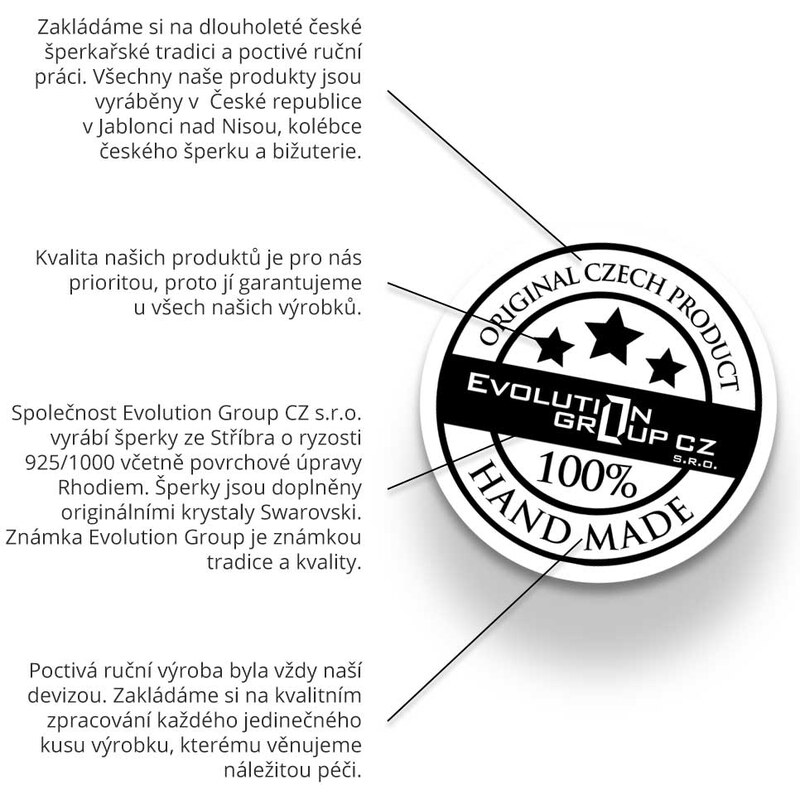 Evolution Group s.r.o. Stříbrné náušnice visací se Swarovski perlou a krystaly 31301.3 šedé