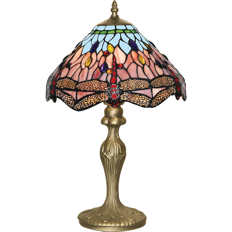SEARCHLIGHT Searchligt EU1287stolní Tiffany lampa DRAGONFLY