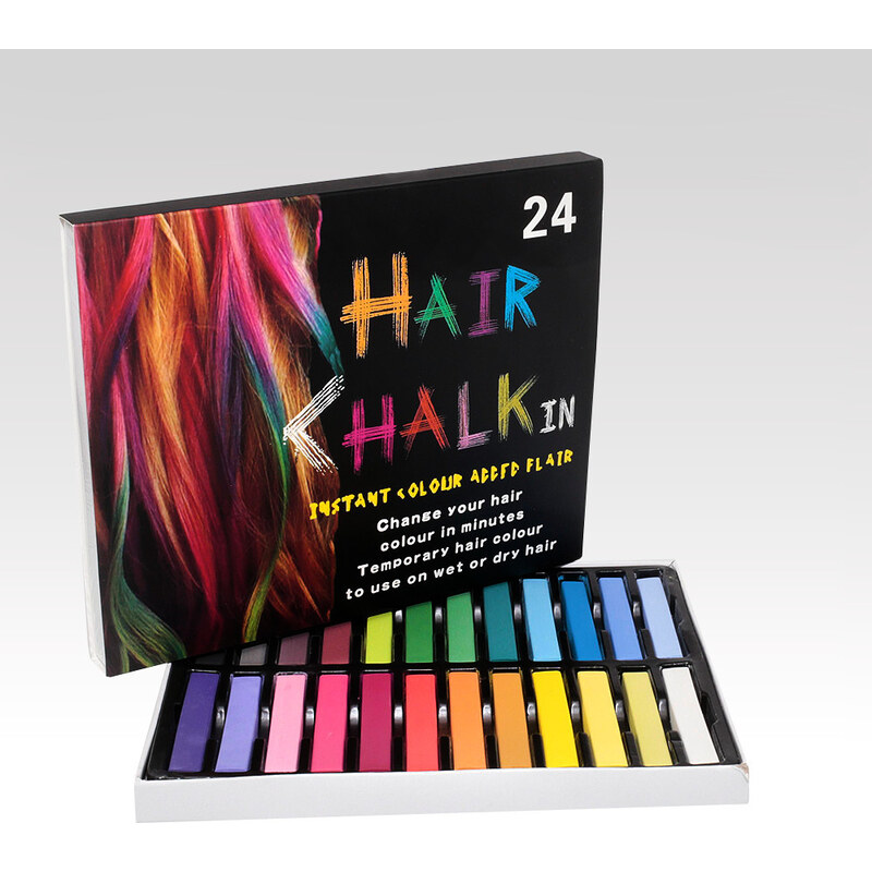 Křídy na vlasy Hair Chalkin Rainbow 24 ks