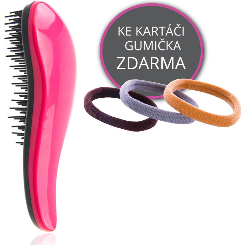 Fashion Icon AKCE designový vlasový kartáč s rukojetí + plastová gumička ZDARMA