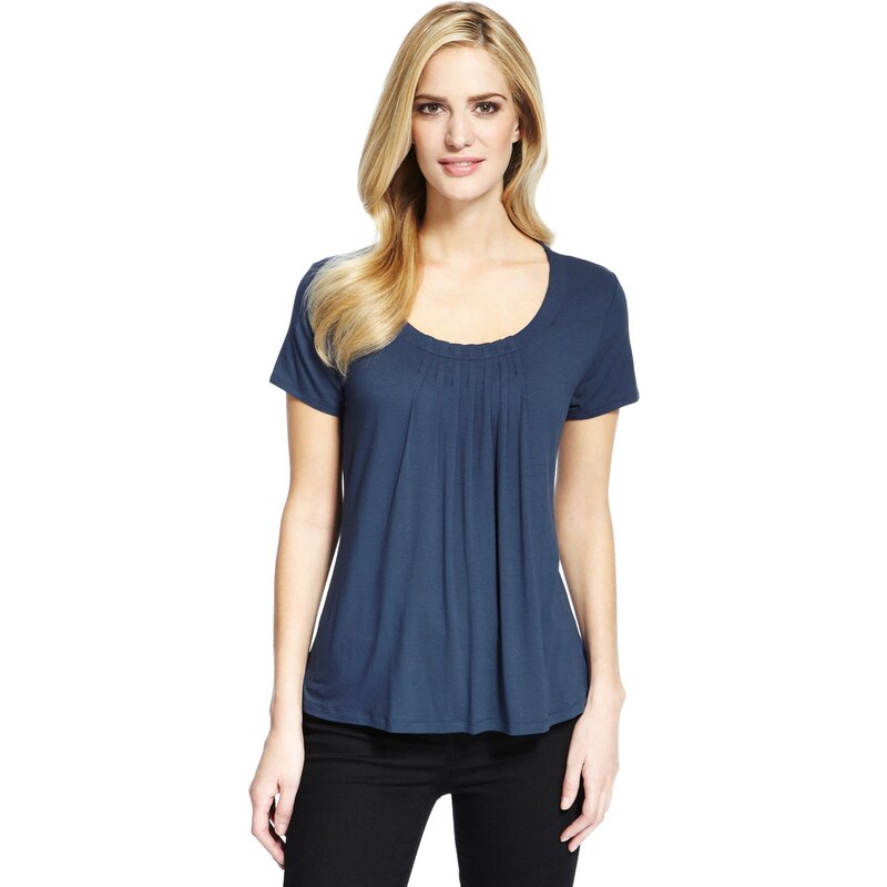 Marks and Spencer M&S Collection 7 Pleat Top with StayNEW™