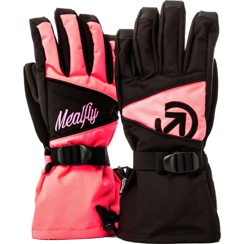 Rukavice Meatfly Destiny C black, pink neon