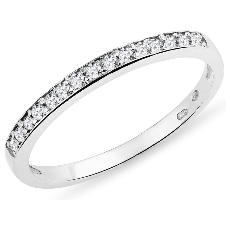 Prsten v bílém zlatě s diamanty KLENOTA KLN1053
